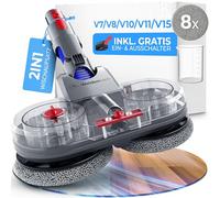 Prueba ganadora - Accesorio para aspiradora Dyson V7/V8/V10/V11/V15/Gen5 - Aspiradora eléctrica - Accesorio de fregona - Aspirador húmedo y seco - con depósito de agua extraíble, depósito de llenado y