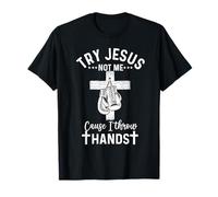 Prueba Jesús No Yo Causa Lanzamiento Manos Cristiano Boxeo MMA Camiseta