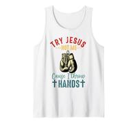 Prueba Jesus Not Me Cause I Throw Hands Christian Boxer Boxing Camiseta sin Mangas