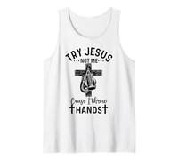 Prueba Jesus Not Me Cause I Throw Hands Christian Boxer Boxing Camiseta sin Mangas
