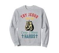 Prueba Jesus Not Me Cause I Throw Hands Christian Boxer Boxing Sudadera