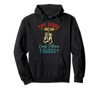 Prueba Jesus Not Me Cause I Throw Hands Christian Boxer Boxing Sudadera con Capucha