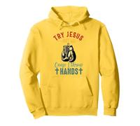 Prueba Jesus Not Me Cause I Throw Hands Christian Boxer Boxing Sudadera con Capucha