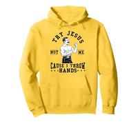 Prueba Jesus Not Me Cause I Throw Hands Christian Boxer Boxing Sudadera con Capucha