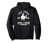 Prueba Jesus Not Me Cause I Throw Hands Christian Boxer Boxing Sudadera con Capucha