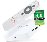 [ Prueba muy bien, nota 1.3 *] Zehnder KP-1, KICKPI IPTV Box, 4K UHD, Android 11, Streaming, Netflix, Prime Video, YouTube, Google Play, Dolby, WiFi WLAN 2.4G/5G, Bluetooth FB, 32GB Flash, KP1