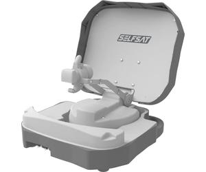 [Prueba: muy bueno*] Selfsat Caravan Mobil Antena parabólica única totalmente automática incluye control iOS/Android, sistema de satélite portátil para camping