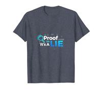 Prueba o Mentira Datos Humor Friki Código Binario Verificación de Hechos Camiseta, Hombre, Azul Jaspeado, M