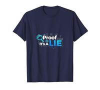 Prueba o Mentira Datos Humor Friki Código Binario Verificación de Hechos Camiseta, Hombre, Azul Marino, XL