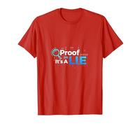 Prueba o Mentira Datos Humor Friki Código Binario Verificación de Hechos Camiseta, Hombre, Rojo, XL