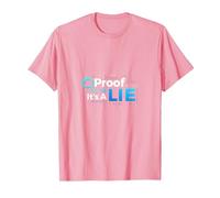 Prueba o Mentira Datos Humor Friki Código Binario Verificación de Hechos Camiseta, Hombre, Rosado, XL