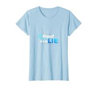 Prueba o Mentira Datos Humor Friki Código Binario Verificación de Hechos Camiseta, Mujer, Azul Bebé, 3XL