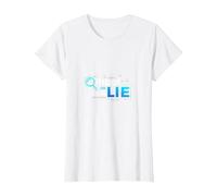 Prueba o Mentira Datos Humor Friki Código Binario Verificación de Hechos Camiseta, Mujer, Blanco, S