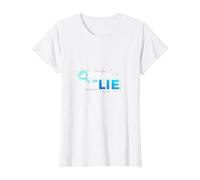 Prueba o Mentira Datos Humor Friki Código Binario Verificación de Hechos Camiseta, Mujer, Blanco, XS