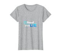 Prueba o Mentira Datos Humor Friki Código Binario Verificación de Hechos Camiseta, Mujer, Gris Jaspeado, 3XL