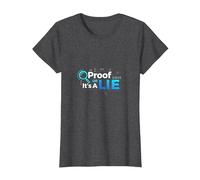 Prueba o Mentira Datos Humor Friki Código Binario Verificación de Hechos Camiseta, Mujer, Jaspeado Oscuro, 3XL