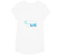 Prueba o Mentira Datos Humor Friki Código Binario Verificación de Hechos Camiseta, Niñas, Blanco, Mediano