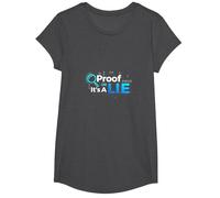 Prueba o Mentira Datos Humor Friki Código Binario Verificación de Hechos Camiseta, Niñas, Jaspeado Oscuro, XS