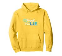 Prueba o Mentira Datos Humor Friki Código Binario Verificación de Hechos Sudadera con Capucha, Unisex para Adultos, Limón, XL