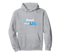 Prueba o Mentira Datos Humor Friki Código Binario Verificación de Hechos Sudadera con Capucha, Unisex para Adultos, Gris Jaspeado, L