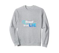 Prueba o Mentira Datos Humor Friki Código Binario Verificación de Hechos Sudadera, Unisex para Adultos, Gris Jaspeado, XXL