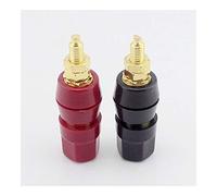 Prueba Polo 10pcs 4MM plátano zócalo chapado en oro Conexión a tierra del zócalo de bloque de terminales