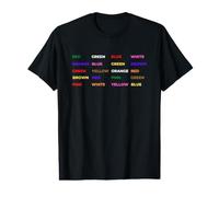 Prueba Stroop - Psicología, Neurocience Geek, Nerd, Cerebro Camiseta gráfica económica