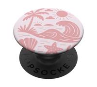 Prueba Viviente de un Dios Amoroso Beach Wave Ocean Christian PopSockets PopGrip Adhesivo
