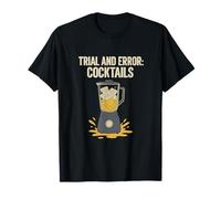 Prueba y error Cócteles Bar Humor Gráfico Camiseta