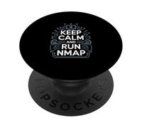 Pruebas de penetración "MANTENER LA CALMA Y EJECUTAR NMAP" Cultura de hackers PopSockets PopGrip Adhesivo