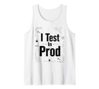 Pruebo en Prod Desarrollador de Software Programación Devops Divertida Camiseta sin Mangas