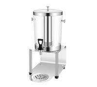 PRUJOY Máquina de Jugo de Acero Inoxidable, Barril Transparente para PC, máquina de Bebidas de Leche de autoservicio, Olla de Jugo Comercial