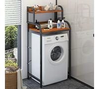 PRUJOY Marcos de Almacenamiento para Lavadora sobre Inodoro,Estante de Torre de baño,Estante para Lavabo Independiente,Estante para Lavabo de Acero al Carbono (A 140Cm)