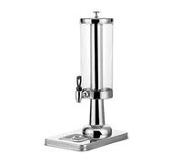 PRUJOY Olla de Jugo de Acero Inoxidable, máquina de Bebidas comerciales, Cubo para Bebidas de Buffet, Olla de Leche Transparente, fría y Caliente (3L)