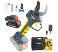 Prunarbo Tijeras de Podar Eléctricas 40 MM 18V 2 Baterías 2000mAh, Motor sin Escobillas, Hojas SK5 y Corte Ajustable (PR-E40)