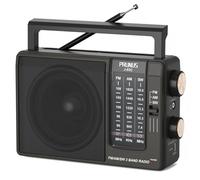 PRUNUS J-03C AM FM SW Radio Portatil Pequeña, Transistores Radios con Excelente Señal, Radio a Pilas o Batería Recargable (USBC), Altavoz Grande, Operación Simple, Fácil de Usar para Personas Mayores.
