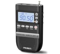 PRUNUS J-618 Mini Radio de Bolsillo admite Conexión de Auriculares Bluetooth, AM FM Radios Digital con Preajuste Manuales, Radio Portatil Pequeña Recargable de 2000mah, Altavoz Tarjeta SD/Bluetooth.