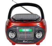 PRUNUS J-666 Transistor Radio Portatil FM/Am/SW, Radio Solar y Recargable de 1800mAh, Radios Bluetooth con Altavoz 15W, Graves Potentes y Sonido Estéreo, Soporta USB/TF/AUX, para Cocina/Salón/Jardín.