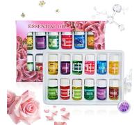 Pruojhw - Aceites para difusores, 12 unidades, aromático para humidificador, aromas de larga duración, 3 ml, ambientador natural calmante para coche, sueño y velas