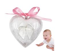 Pruojhw aplicador de polvo corporal, soplo de polvo para bebé,Soplo de polvo en forma de corazón - Soplo de polvo de pelo largo para el cuerpo, soplo de polvo lavable para el cuerpo del bebé