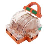 Pruojhw Botón de apagado de batería | Robusto interruptor principal de batería, 3 polos transparente con indicador LED contra descargas eléctricas para mantenimiento de vehículos, instalaciones