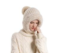 Pruojhw Bufanda con capucha de invierno | Cordón protector para las orejas | Gorro de invierno con pañuelo para el cuello, para viajes, aventuras, desplazamientos, patinaje, senderismo, esquí