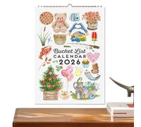 Pruojhw Calendario de escritorio ilustrado 2026, 20,8 x 29,5 cm, decoración para el hogar con, planificador de escritorio de oficina, para hábitos, lectura, estudio mental, tareas escolares