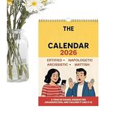 Pruojhw Calendario del Año 2026 de 12 Meses - Planificador de Horarios con Encuadernación en Espiral | Calendario Mensual Para Colgar | Para la Familia los Amigos el Estudio el Apartamento y