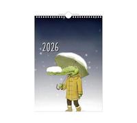 Pruojhw Calendario Infantil 2026 | Lindo Diversión Encuadernación Espiral Cocodrilo Decoración del hogar,Calendario Mensual Para La Pared - Para Decoración Del Hogar Lectura Tarea Entrenamiento en el