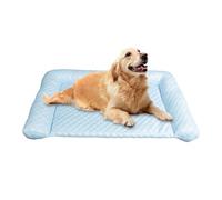 Pruojhw Colchoneta Refrescante para Perros | Colchón Enfriador para Peros No Resbaladizo De Seda Helada Lavable | Tela De Seda Helada Transpirable Lavable para Clima Cálido Exterior Interiores
