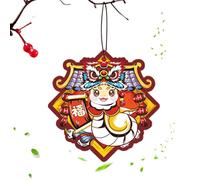 Pruojhw Colgante de aromaterapia para coche, Adorno de aromaterapia para coche,Colgante de perfume de coche de Año Nuevo | Tarjetas perfumadas con rebanadas de fragancia para coche, colgante para