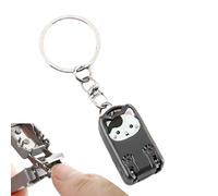 Pruojhw Cortador de uñas portátil - Cortauñas portátil gato llavero | de uñas antideslizante para | Para uso diario Hogar Oficina Coche Bolso Mujeres