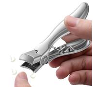 Pruojhw Cortaúñas gruesas cortaúñas de apertura ancha de mandíbula, cortaúñas cortaúñas de acero inoxidable, cortaúñas de mango largo sin salpicaduras para personas