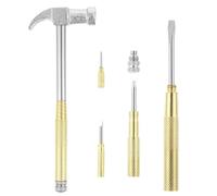 Pruojhw , corto, antideslizante, ligero, robusto de impacto y destornillador para forja, construcción, camping, automóvil, fabricación de joyas y carpintería